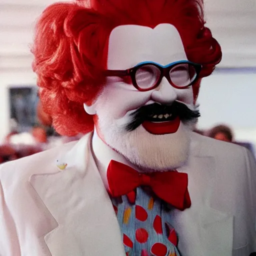 Image similar to colonel Sanders as ronald mcdonald