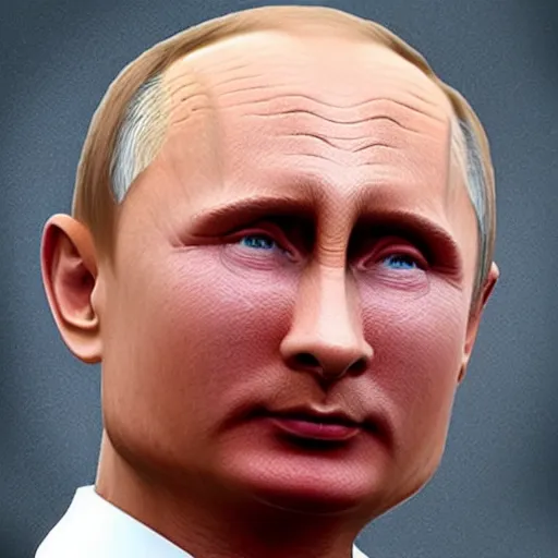 Image similar to watermelon head vladimir putin