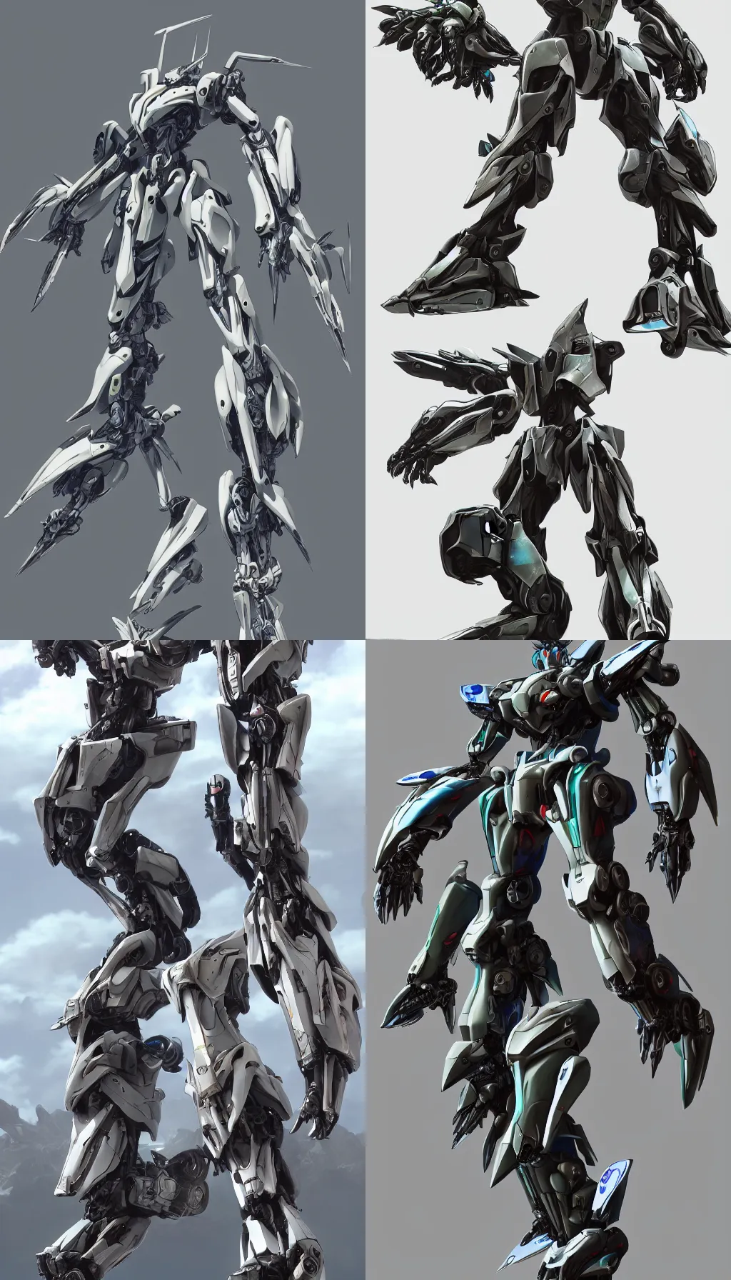 Prompt: detailed mecha concept art from video game Xenoblade Chronicles X, pixiv, ArtStation, CGSociety, concept art, cgsociety, octane render, trending on artstation, artstationHD, artstationHQ, unreal engine, 4k, 8k,