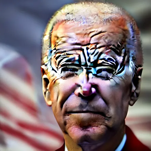 Image similar to joe biden in clown makeup smoking large blunt