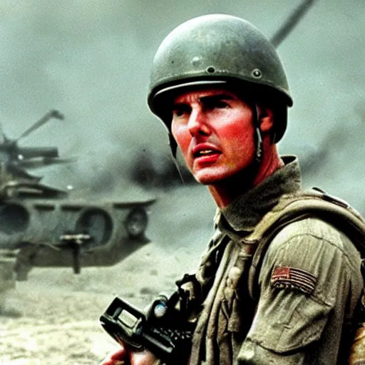 Image similar to Tom Cruise starring in saving private Ryan