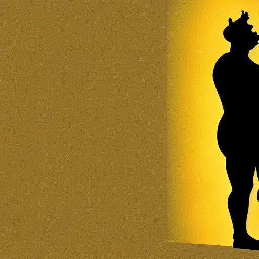 Prompt: a 2 8 mm macro photo of shrek in silhouette in the 1 9 7 0 s, bokeh, canon 5 0 mm, cinematic lighting, dramatic, film, photography, golden hour, depth of field, award - winning, 3 5 mm film grain, low angle