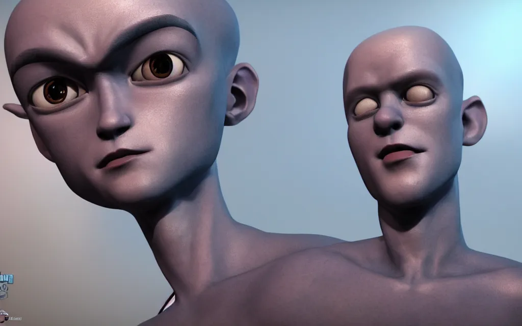 Image similar to megamind blue head got no bitches, atmospheric, mist, epic, photorealistic, realistic, rule of thirds, extremely detailed, 4 k, 8 k, unreal engine 5 render, rim lighting, rtx, ray traced lighting, shot on 3 5 mm, film grain