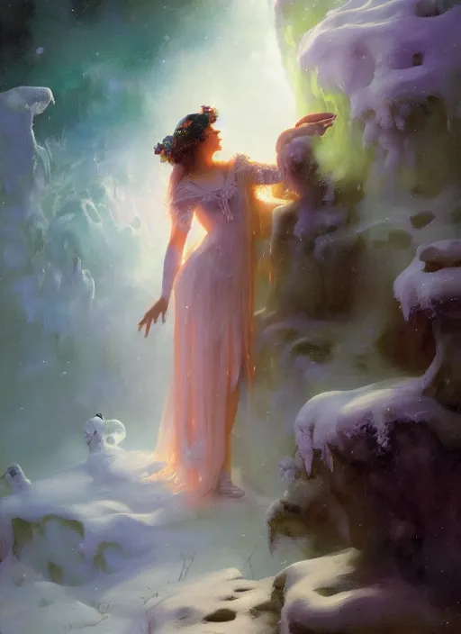 Image similar to the witch of frost by alex flores and vladimir volegov and alexander averin and delphin enjolras and daniel f. gerhartz