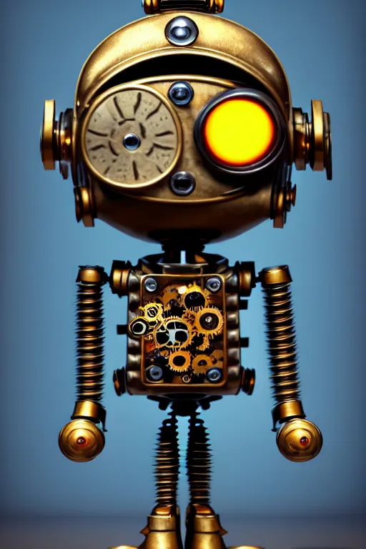 cute steampunk robot