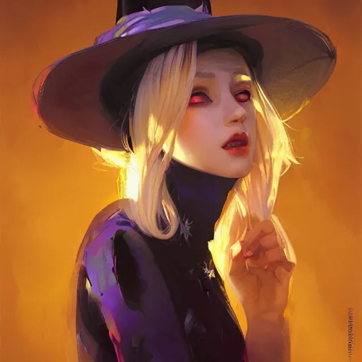 Prompt: half - witch woman with cute - fine - face, pretty face, multicolored hair, realistic shaded perfect face, extremely fine details, by realistic shaded lighting poster by ilya kuvshinov katsuhiro otomo, magali villeneuve, artgerm, jeremy lipkin and michael garmash and rob rey