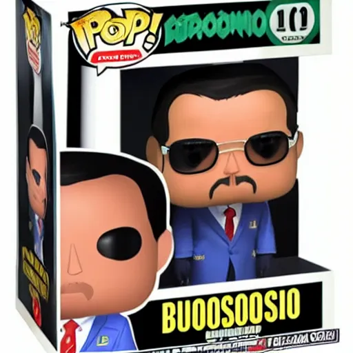 Prompt: the Brazilian president Bolsonaro as a Funko pop , Funko, in the original box