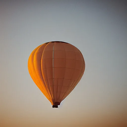 Prompt: flying house with a balloon, golden hour, light colors,