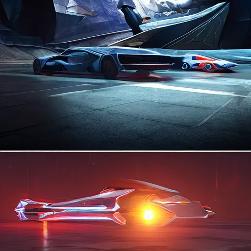 Image similar to sci-fi cars race : near wall structure on : the coronation of napoleon painting : and digital billboard in the middle, in style of zaha hadid, suprematism composition, unreal engine 5, keyshot, octane, artstation trending, in lighting of blade runner 2049, ultra high detail, ultra photo realistic, 8k, 16k, in plastic, dark, tilt shift,