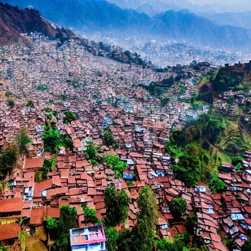 Prompt: drone shot of kathmandu valley, 4k