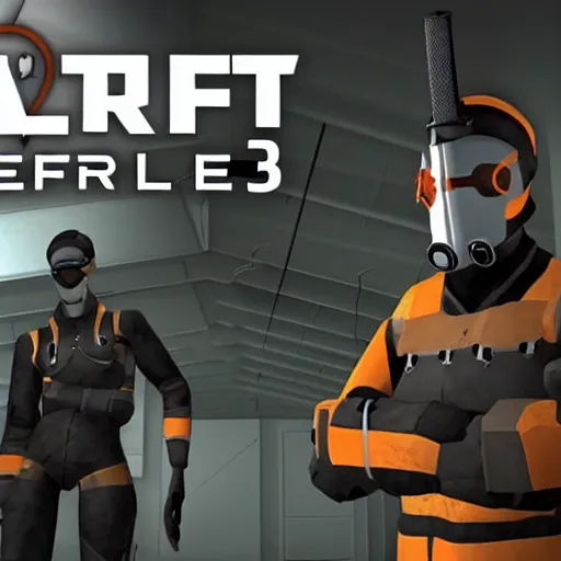 Image similar to secret half-life 3 cover valve episode three alyx gordon freeman unseen gameplay video level concept borealis