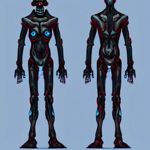 Image similar to average terran, humanoid, had slender limbs, hairless skull, high forehead, artstation