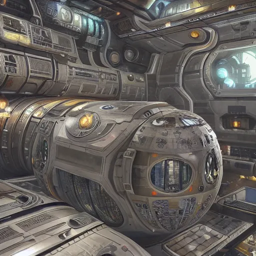 Prompt: photo of a dieselpunk space habitat , highly detailed, 4k