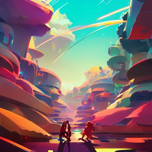 Image similar to hero world space dandy, behance hd by jesper ejsing, by rhads, makoto shinkai and lois van baarle, ilya kuvshinov, rossdraws global illumination