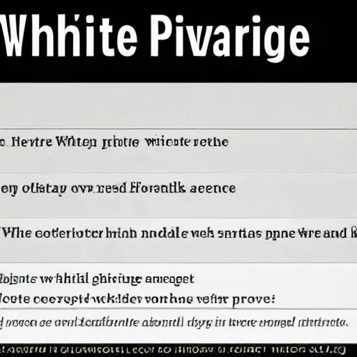 Image similar to white privilege,