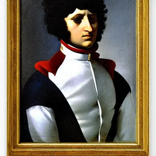 Image similar to Beautiful painting very detailled of Napoléon Bonaparte by Michelangelo Merisi da Caravaggio