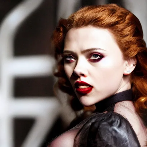 Prompt: scarlett johannson as a vampire