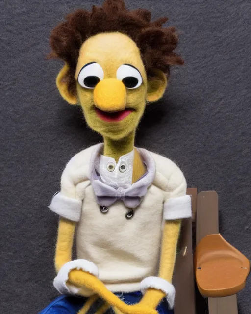 Image similar to adin ross as a muppet. highly detailed felt. hyper real photo. 4 k.