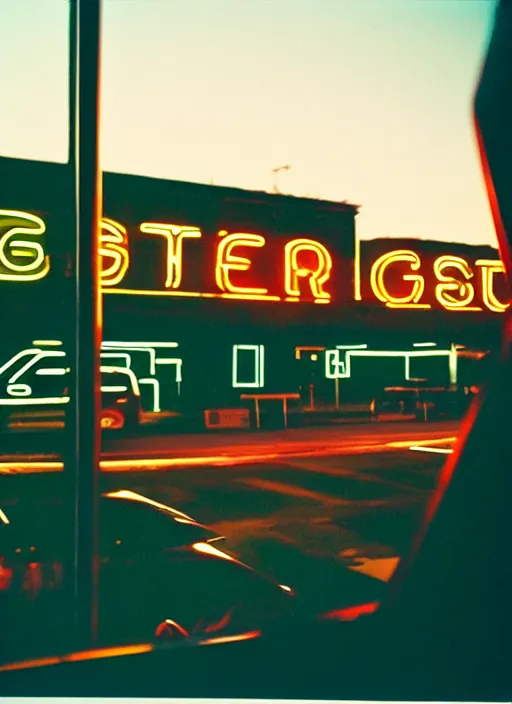 Image similar to Waiting in the car Waiting for the ride in the dark At night the city grows Look at the horizon glow Drinking in the lounge Following the neon signs Waiting for a word Looking at the milky skyline The city is my church It wraps me in its blinding twilight, cinestill 800