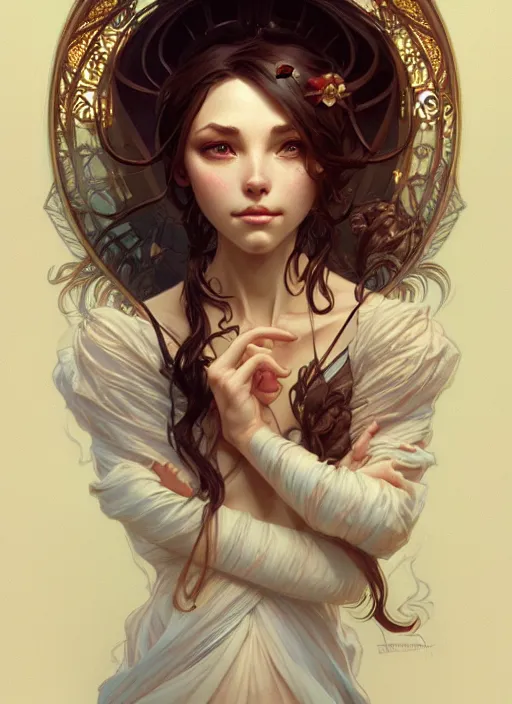 Image similar to cute anthropomorphic, fantasy, intricate, elegant, highly detailed, digital painting, artstation, concept art, wallpaper, smooth, sharp focus, illustration, art by artgerm and greg rutkowski and alphonse mucha