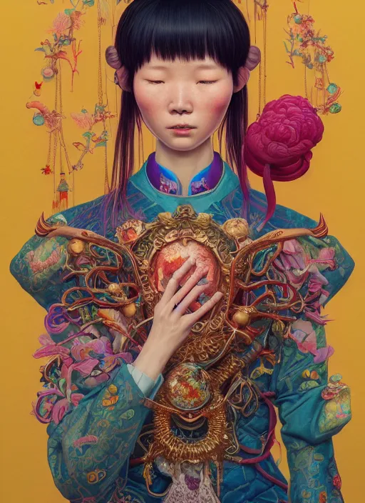 Image similar to yunnan people : : by martine johanna and simon stalenhag and chie yoshii and casey weldon and wlop : : ornate, dynamic, particulate, rich colors, intricate, elegant, highly detailed, centered, artstation, smooth, sharp focus, octane render, 8 k