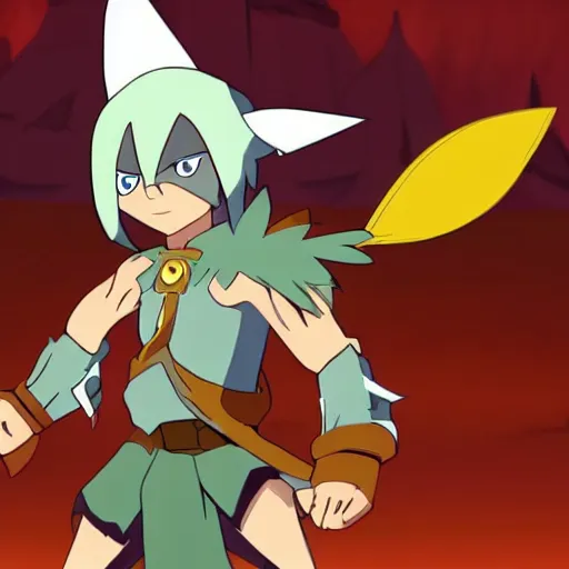 Image similar to yugo is the main protagonist of the wakfu : the animated series. he is a good - natured 1 2 - year - old - eliatrope