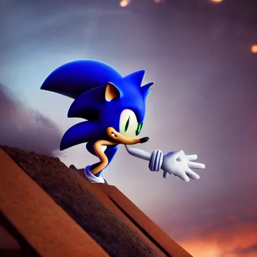 Image similar to sonic strangling a civilian to death, dslr, 8 k, octane beautifully detailed render, cold mood, cinematic lighting, detailed photo, masterpiece, volumetric lighting, ultra realistic, highly detailed, high quality, lossless, photorealistic