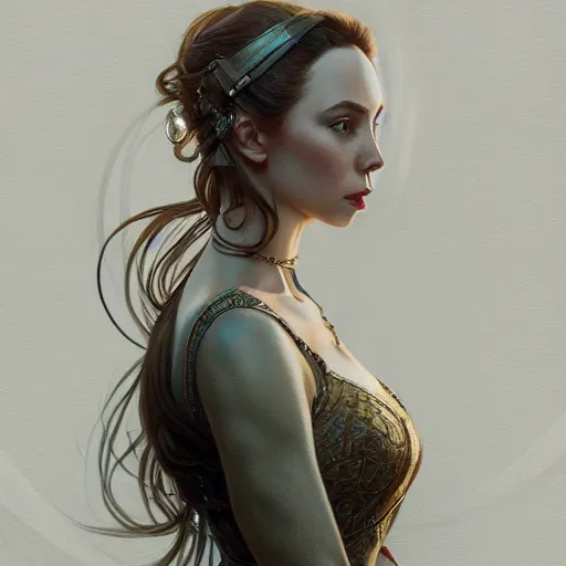 Prompt: full figure ultra realistic illustration, jodie comer as amora, intricate, elegant, highly detailed, digital painting, artstation, concept art, smooth, sharp focus, illustration, art by artgerm and greg rutkowski and alphonse mucha