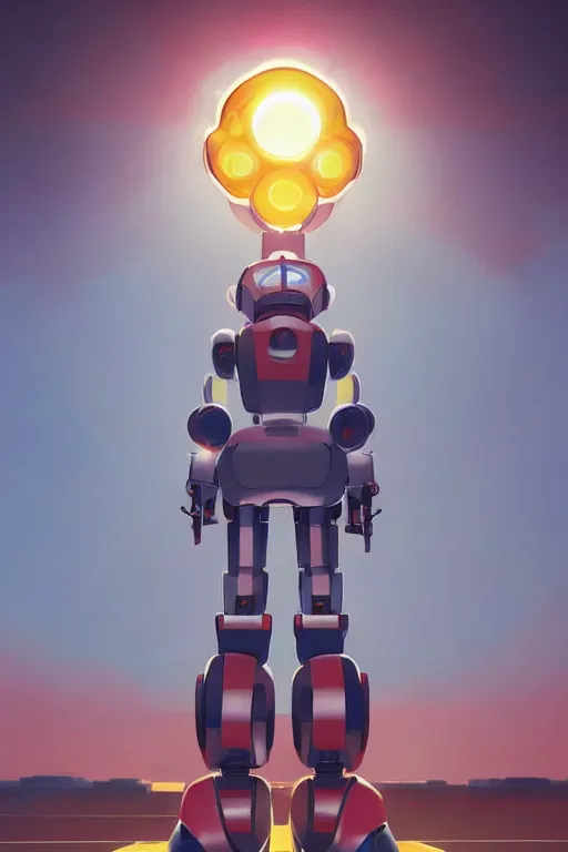 Image similar to metabots medabots medarotto medarot robot minimalist comics, behance hd by jesper ejsing, by rhads, makoto shinkai and lois van baarle, ilya kuvshinov, rossdraws global illumination ray tracing hdr radiating a glowing aura