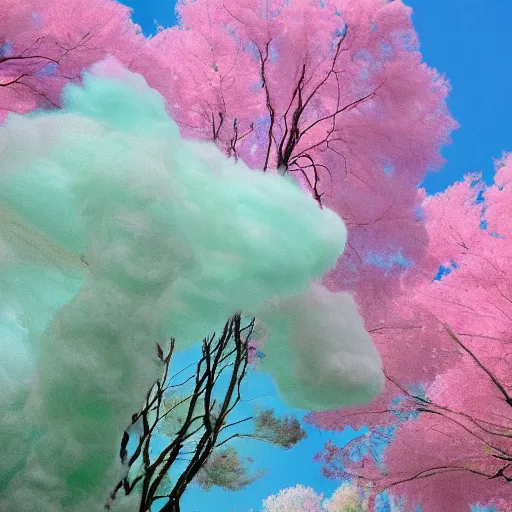 Prompt: cotton candy trees