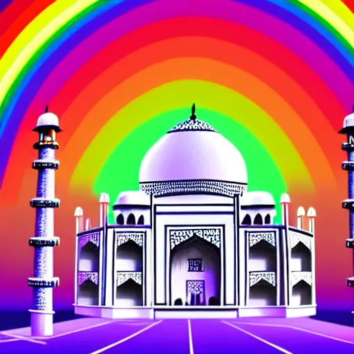 BEAUTIFUL COLOURFUL DETAILED DRAWING OF TAJ MAHAL