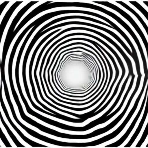 Prompt: optical illusion black and white