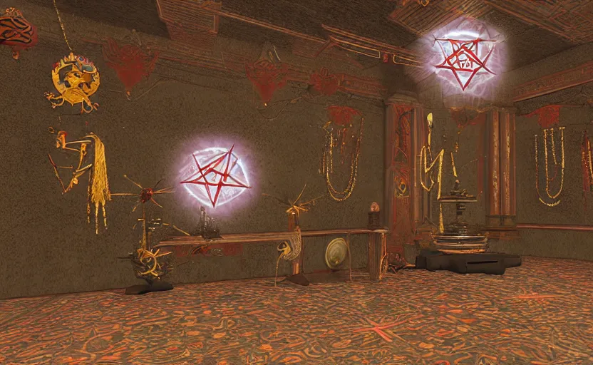 the main room in a 3d Zelda dungeon, Stable Diffusion