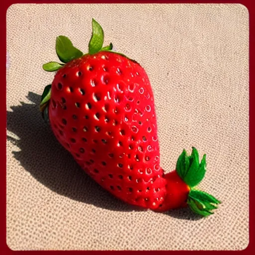 Image similar to adorable strawberry critter