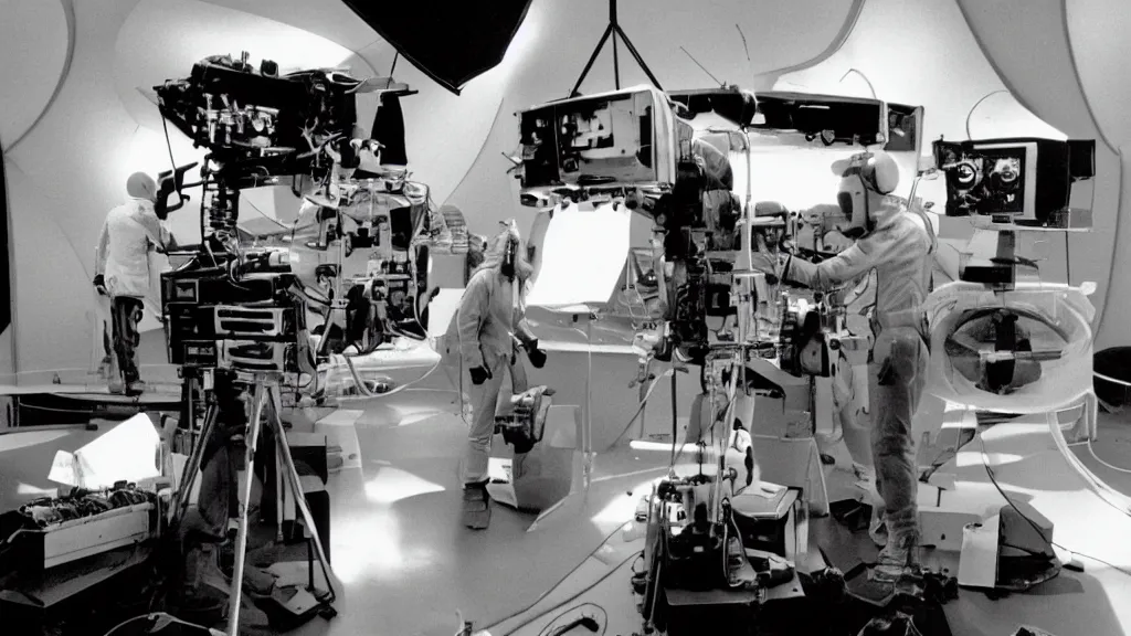 Image similar to behind the scenes of 2001 a space odyssey