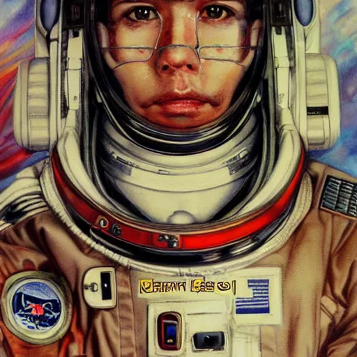 Prompt: Portrait of Astronaut, artwork by Ayami Kojima, deviantart contest winner,