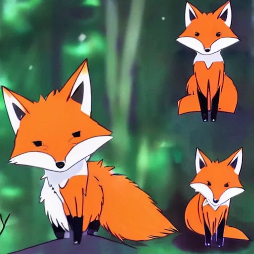 Prompt: anime fox