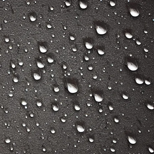 Image similar to closeup photo of raindrop hitting pavement, hyperdetailed, 8 k, high resolution.