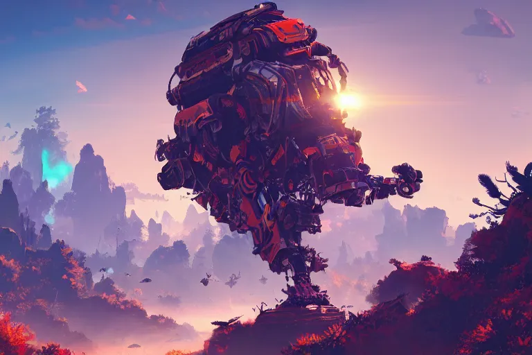 Image similar to sunwing machine mecanical creature robot of horizon forbidden west horizon zero dawn bioluminiscence global illumination ray tracing hdr fanart arstation by ian pesty and alena aenami artworks in 4 k