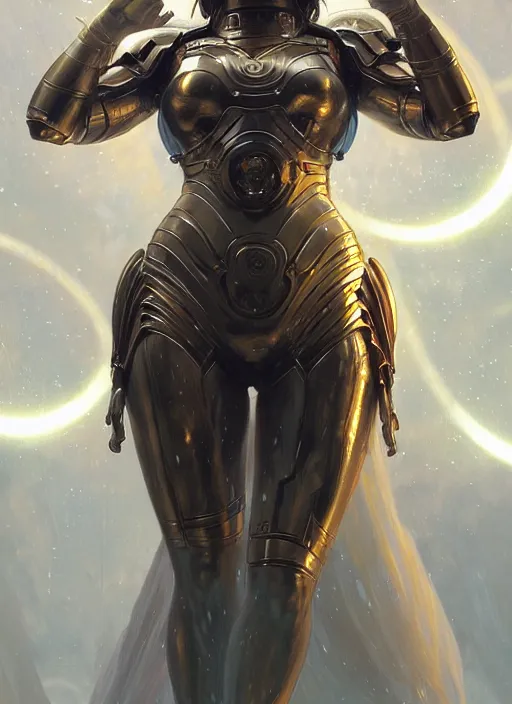 Prompt: the godess hera looking angry, sci - fi armour, tech wear, volumetric lights, sci - fi, intricate, elegant, highly detailed, digital painting, artstation, concept art, smooth, sharp focus, illustration, art by artgerm and greg rutkowski and alphonse mucha