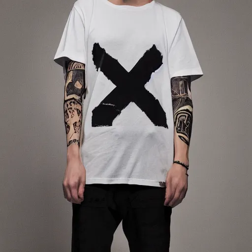 Image similar to the symbol © crossed out on a t-shirt