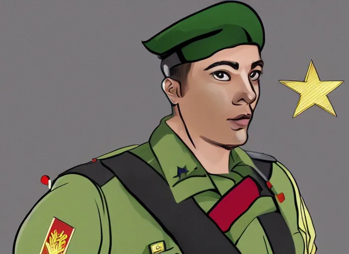 Prompt: portrait of super nicktendo youtuber with military regalia