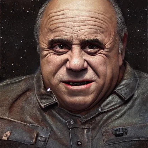 Prompt: hyperrealistic mixed media high resolution image of Danny DeVito in Total Recall as an alien, stunning 3d render inspired art by István Sándorfi and Greg Rutkowski and Unreal Engine, perfect symmetry, dim volumetric lighting, 8k octane beautifully detailed render, post-processing, extremely hyper-detailed, intricate, epic composition, highly detailed attributes, highly detailed atmosphere, full body shot, cinematic lighting, masterpiece, trending on artstation, very very detailed, masterpiece, stunning, flawless structure, lifelike texture, perfection,