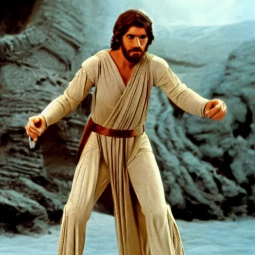 Prompt: a film still of adam ( from the bible ) in star wars 1 9 7 7, realistic, photorealistic, detailed,