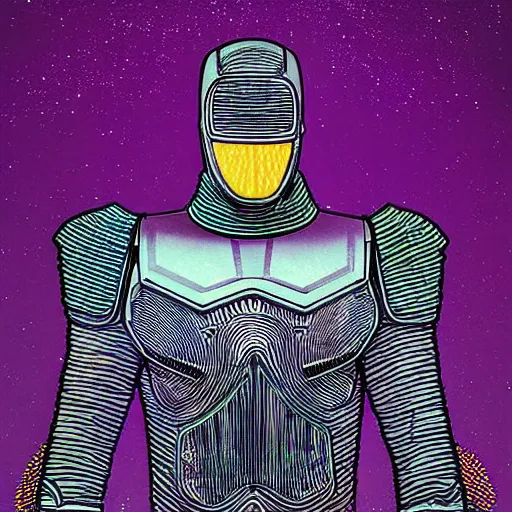 Image similar to techno - spirit utopian gallant knight, future perfect, award winning digital art by moebius