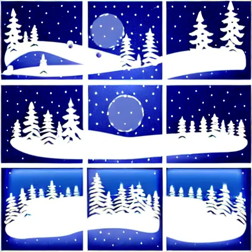 Image similar to winter - themed svg vector art panel for cnc plasma, laser, stencil, unique winter design