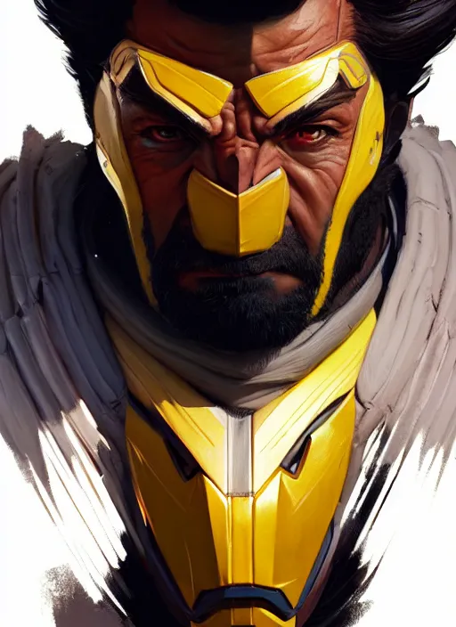 Image similar to portrait of apex legends wolverine, intricate, elegant, glowing lights, highly detailed, digital painting, artstation, glamor pose, concept art, smooth, sharp focus, illustration, art by artgerm and greg rutkowski, artey freytag