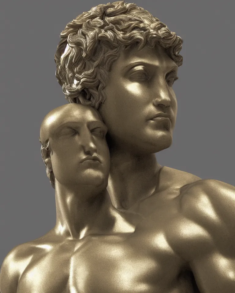 Image similar to statue of david as the oscar's award, photorealistic, highly detailed render, 4K