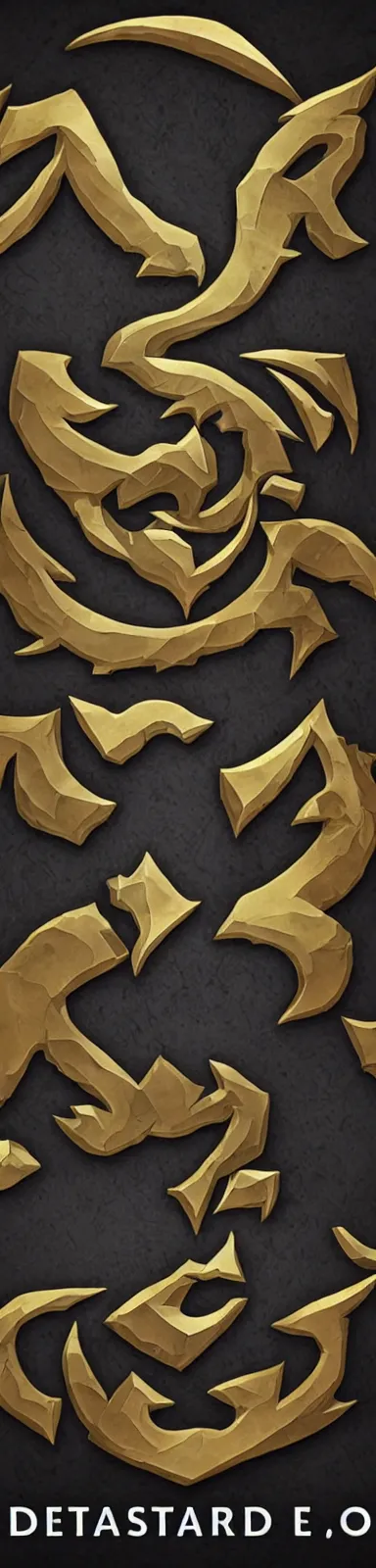 Image similar to dota 2 logo and text