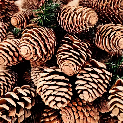 Prompt: Pinecones sharp focus, crisp, megascans, 35mm lens